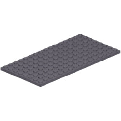 92438-199プレート8×16ダークブルーイッシュグレイ