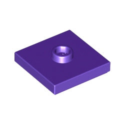 87580-268プレート2×2中央1スタッドダークパープル