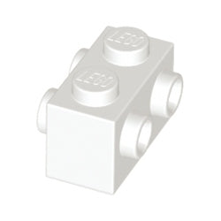 52107-001ブロック1×2両側面にスタッド有ホワイト