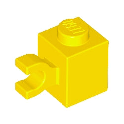 60476-024ブロック1×1水平クリップ付イエロー