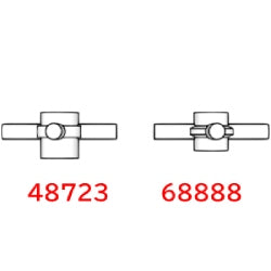 テクニック車軸ハブコネクターとバー4個付き レディシュブラウン