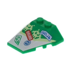 48933pb033ウェッジ4×4-3方傾斜(ninjago/ninja/05)グリーン