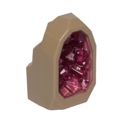 49656pb02-138晶洞石ダークタン・トランスダークピンク