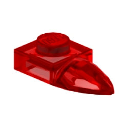 49668-041プレート1×1牙付トランスレッド