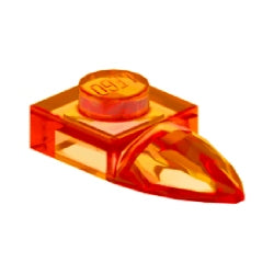 49668-182プレート1×1牙付トランスオレンジ