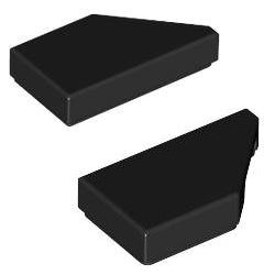 5091-5092-026特殊タイル1×2ウェッジ(左右セット)ブラック