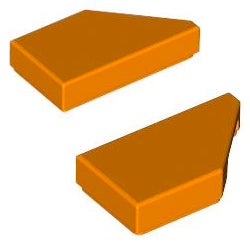 5091-5092-106特殊タイル1×2ウェッジ(左右セット)オレンジ