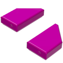 5091-5092-124特殊タイル1×2ウェッジ(左右セット)マジェンタ