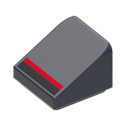 54200pb116スロープ31度1×1×2/3(ブラックアンドレッドストライプ)ダークブルーイッシュグレイ