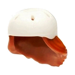 54647pb02スケボーヘルメット(ダークオレンジの髪の毛)ホワイト