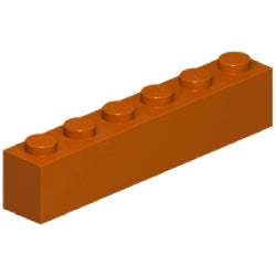 3009-038ブロック1×6ダークオレンジ