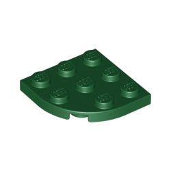30357-141プレート3×3コーナー丸ダークグリーン