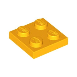 3022-191プレート2×2ブライトライトオレンジ