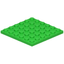 3958-037プレート6×6ブライトグリーン