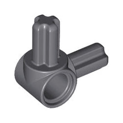 10197-199テクニックピンコネクター車軸付き90度ダークブルーイッシュグレイ