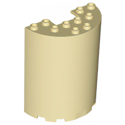 87926-005シリンダーハーフ3×6×6-1×2カット有タン