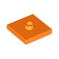 87580-106プレート2×2中央1スタッドオレンジ