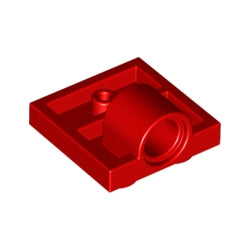 10247-021プレート2×2下部にペグ穴付1個レッド