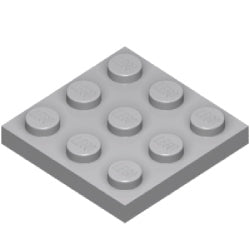 11212-194プレート3×3ライトブルーイッシュグレイ