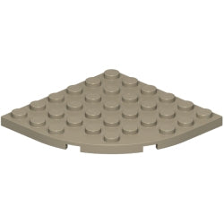 6003-138プレート6×6コーナー丸ダークタン