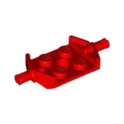 6157-021プレート2×2幅広小径軸ホルダー付レッド