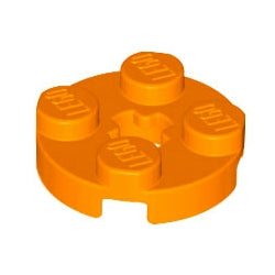 4032-106プレート2×2丸車軸穴有オレンジ