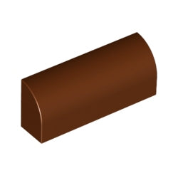 6191-192曲面ブロック1×4×1&1/3レディシュブラウン