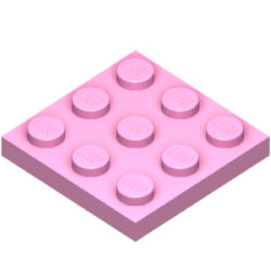 11212-222プレート3×3ブライトピンク