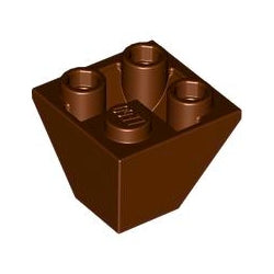 3676-192逆スロープ45度2×2-2方傾斜レディシュブラウン