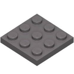 11212-199プレート3×3ダークブルーイッシュグレイ