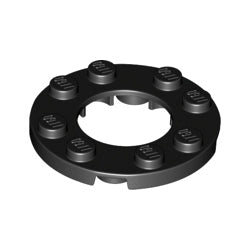 11833-026プレート4×4丸2×2丸穴有ブラック