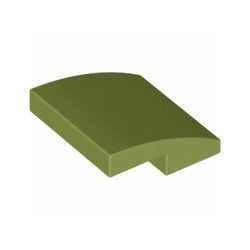 15068-155曲面スロープ2×2オリーブグリーン