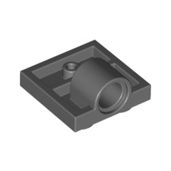 10247-199プレート2×2下部にペグ穴付1個ダークブルーイッシュグレイ