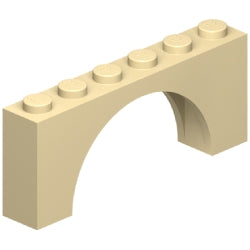 15254-005アーチ1×6×2中厚タン