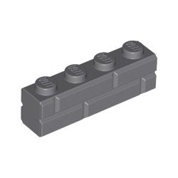 15533-199ブロック1×4レンガダークブルーイッシュグレイ