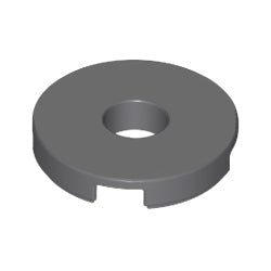 15535-199タイル2×2丸中央穴有ダークブルーイッシュグレイ