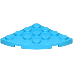 30565-322プレート4×4コーナー丸ミディアムアジュール