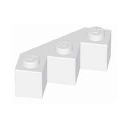 2462-001ブロック3×3切り落とし有 ホワイト