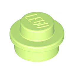 4073-326プレート1×1丸イエローウイッシュグリーン