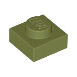 3024-155プレート1×1オリーブグリーン