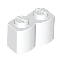 30136-001ブロック1×2丸太ホワイト