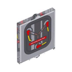 60601pb051窓ガラス1×2×2トランスクリア(デロリアンイエローワイヤーレッドコネクター)