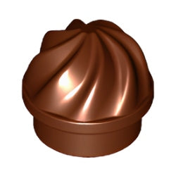 15470-192プレート1×1丸渦巻きレディシュブラウン