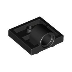 10247-026プレート2×2下部にペグ穴付1個ブラック