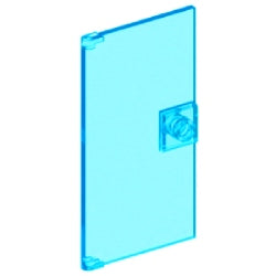 60616-042ドアガラス1×4×6取っ手付トランスライトブルー