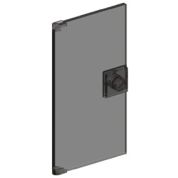 60616-111ドアガラス1×4×6取っ手付トランスブラック