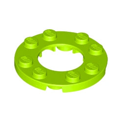 11833-119プレート4×4丸2×2丸穴有ライム