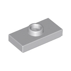 15573-194プレート1×2中央1スタッドライトブルーイッシュグレイ