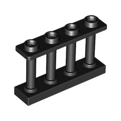 15332-026フェンス1×4×2小柱-4スタッドブラック