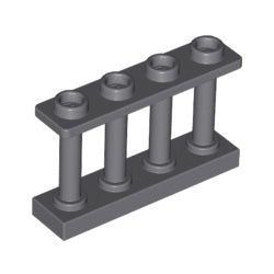 15332-199フェンス1×4×2小柱-4スタッドダークブルーイッシュグレイ